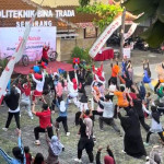 Rayakan Satu Dekade, Polbitrada Semarang Manjakan Warga Lewat Senam Sehat dan Banjir Doorprize
